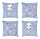 Kit 4 Capas De Almofadas Decorativa Ataque Alien