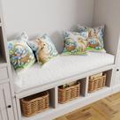 Kit 4 Capas De Almofadas Decorativa Feliz Páscoa 40x40 cm Vários Modelo Kit 4 Capas De Almofadas Decorativa Feliz Páscoa 40x40 cm Vários Modelo