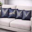 Kit 4 Capas de Almofadas Decorativa Garças Indigo Kit 4 Capas de Almofadas Decorativa Garças Indigo
