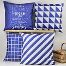 Kit 4 Capas de Almofadas Decorativa Nossos Sonhos Blue