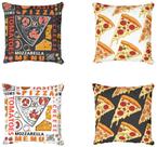 Kit 4 Capas De Almofadas Decorativa Pizza Kit 4 Capas De Almofadas Decorativa Pizza