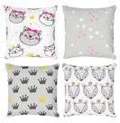 Kit 4 Capas De Almofadas Decorativa Princesa Animais Fofinhos Kit 4 Capas De Almofadas Decorativa Princesa Animais Fofinhos