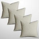 Kit 4 Capas de Almofadas Decorativa Suede Premium Felpudo 50x50cm Capri Areia