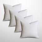 Kit 4 Capas de Almofadas Decorativa Suede Premium Felpudo 50x50cm Capri Branca