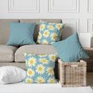 Kit 4 Capas De Almofadas Decorativa White Daisys