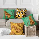 Kit 4 Capas De Almofadas Decorativa Wild