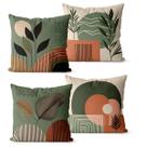 Kit 4 Capas De Almofadas Decorativas 45x45 - Floral Abstrato