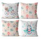 Kit 4 Capas de Almofadas Decorativas 45x45 - Páscoa 02 Kit 4 Capas de Almofadas Decorativas 45x45 - Páscoa 02