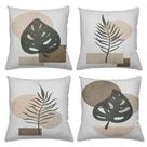 Kit 4 Capas De Almofadas Decorativas 45x45cm Estampa White Island