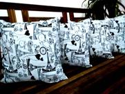 - Kit 4 Capas de Almofadas Decorativas Jacquard/Chenille Paris branco 1