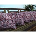 Kit 4 Capas de Almofadas Decorativas Jacquard Estampado Letras 1