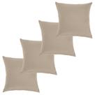 Kit 4 Capas De Almofadas Decorativas Suede 45x45 Com Ziper