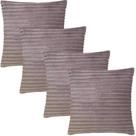 Kit 4 Capas de Almofadas Flanel Pelúcia Nude 45x45cm