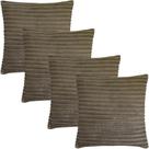Kit 4 Capas de Almofadas Flanel Pelúcia Tabaco 45x45cm