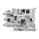 kit 4 capas de almofadas Gorgurinho de Jornal preto 45 x 45