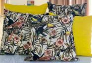 kit 4 capas de almofadas Gorgurinho/ Oxford amarelo 45 x 45