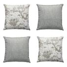 Kit 4 Capas de Almofadas Grandes para Encosto de Sofá Decorativas Luxo