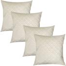 Kit 4 Capas de Almofadas Matelassê Bege Liso 45x45cm