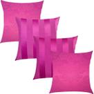 Kit 4 Capas de Almofadas Medalhão e Listrado Pink 45cmx45cm