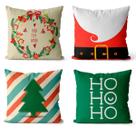 kit 4 capas de almofadas para o natal