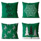 kit 4 capas de almofadas para o natal verde