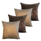 Kit 4 Capas De Almofadas Sued 2 Cores 45x45 Tecido De Excelente Qualidade