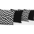 Kit 4 Capas De Almofadas Sued E Jacquard Estampas Variadas 45x45