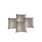 Kit 4 Capas de Almofadas Suede Aveludada Drapeada 45x45 Costura Cruzada - Várias Cores Elegantes