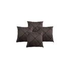 Kit 4 Capas de Almofadas Suede Aveludada Drapeada 45x45 Costura Cruzada - Várias Cores Elegantes