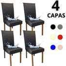 Kit 4 Capas de Cadeira 100% Impermeável Couro Várias cores