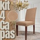 Kit 4 Capas de Cadeira Linha Gold Australiana Caramelo