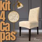 Kit 4 Capas de Cadeira Linha Premium Mexicana - Creme