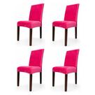 Kit 4 Capas de Cadeira Linha Premium Suede - Rosa Pink