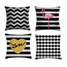 Kit 4 capas de Preto e Branco 40x40
