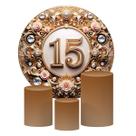 Kit 4 Capas Decorativas Para Festa de 15 Anos Sublimado Várias Estampas Tecido Premium Para Festas, Eventos e Datas Comemorativas. Kit 4 Capas Decorativas Para Festa de 15 Anos Sublimado Várias Estampas Tecido Premium Para Festas, Eventos e Datas Comemorativas.