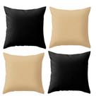 Kit 4 Capas Lisas Cores Variadas Para Sala Sofá Luxo