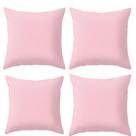 Kit 4 Capas Lisas Cores Variadas Para Sala Sofá Luxo