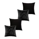 Kit 4 Capas Para Almofada Decorativa Elegante Sala Sofá 45cm Zíper