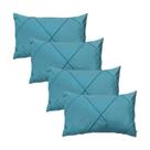 Kit 4 Capas para Almofada Drapeada em Veludo Retangular 60x40 Várias Cores