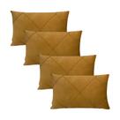 Kit 4 Capas para Almofada em Veludo Drapeada 60x40 Com Enchimento Várias Cores Kit 4 Capas para Almofada em Veludo Drapeada 60x40 Com Enchimento Várias Cores