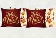 Kit 4 Capas para Almofada Natal Divertidas Personagens Merry Christmas Papai Noel Decoração Natalina