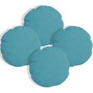 Kit 4 Capas Para Almofada Redonda Veludo 50x50cm - 7 Decor