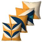 Kit 4 Capas Para Almofadas Decorativas Amarelo Ambar 45x45cm