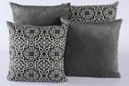Kit 4 Capas Para Almofadas Decorativas De Sofá 40x40 Cinza