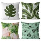 Kit 4 capas para almofadas decorativas floral tropical Kit 4 capas para almofadas decorativas floral tropical