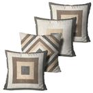 Kit 4 Capas Para Almofadas Decorativas Geometrico 45x45cm