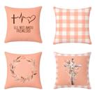 Kit 4 Capas Para Almofadas Páscoa Cristão Religiosa Fé Jesus Xadrez Verde Branco Rose Decoração Kit 4 Capas Para Almofadas Páscoa Cristão Religiosa Fé Jesus Xadrez Verde Branco Rose Decoração