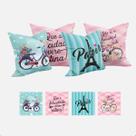 Kit 4 capas Personalizadas 45x45cm