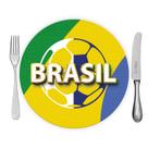 Kit 4 Capas Sousplat Decorativos Jogo Americano Brasil Copa do Mundo 35x35