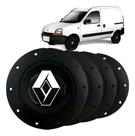 Kit 4 Carlota Central Renault Clio Aro 13 Jogo Calotas 14 15 Sandero Kangoo